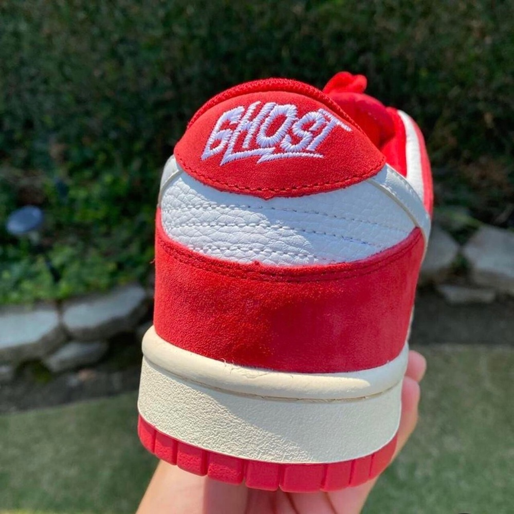 Cherry Red Ghost Custom Dunks - Picture 2 of 4
